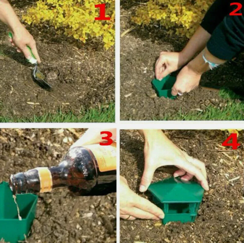 2x Beer Slug & Snail Traps – Chemical Free