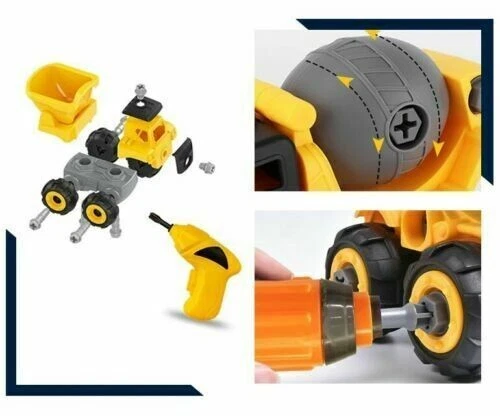 Take Apart Toy Truck Digger Excavator Building Vehicle DIY Construction Set UK
