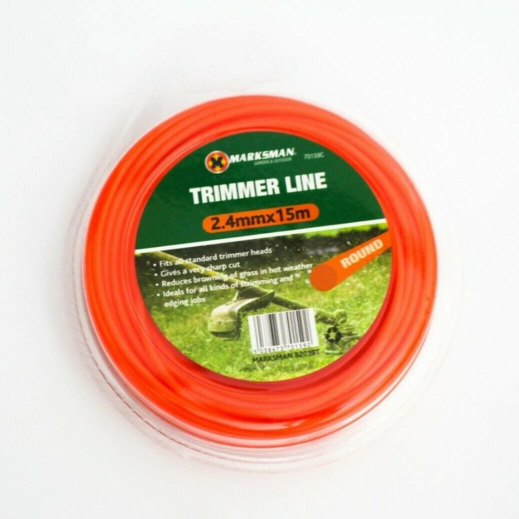 2.4mm x 15m Heavy-Duty Strimmer Line – Garden Trimmer Cutting Wire