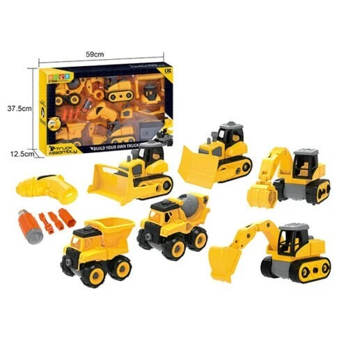 Take Apart Toy Truck Digger Excavator Building Vehicle DIY Construction Set UK