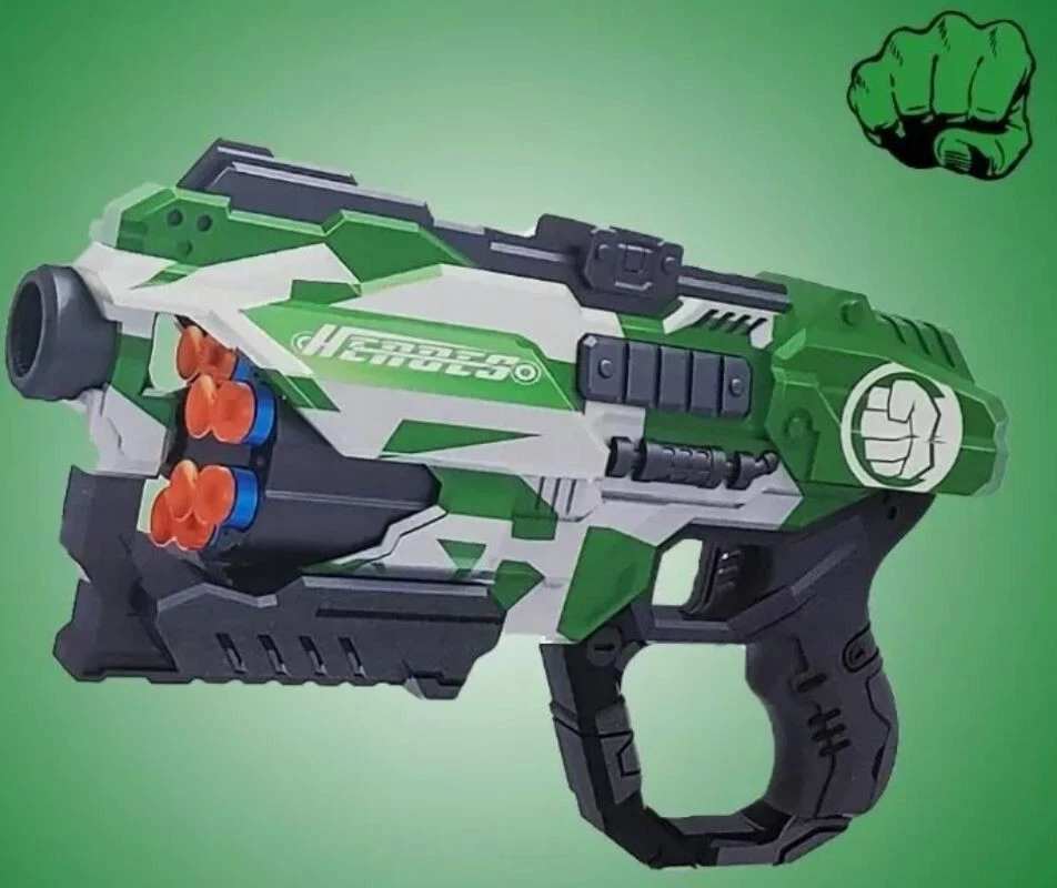Hulk Soft Dart Bullet Blaster Nerf Gun 20 Bullets Target Kids Toy Superheroes