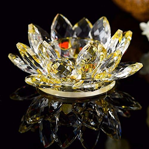 Crystal Lotus Flower Tealight Candle Holder